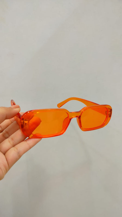 Retro Narrow Rectangular Oval Sunglasses